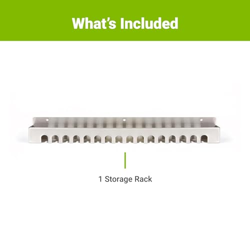 Web Slide-Storage Rack - Stainless Steel - 16 Slots - Perfect for Organizing - Physical Rehab Equipment Storage for Clinic, Home, or Gym