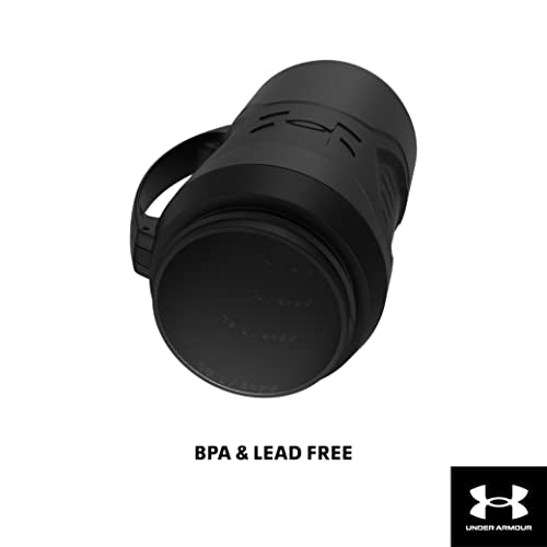 Under Armour 32 oz Insulated Water Bottles - Sports Water Jug with Handle, Fence Hook, Leak Resistant for Baseball, Football & More, 32 oz, Sports Water-Bottle Insulated (Pack of 4) - color: Black/Black, size: 32 Ounces (Pack of 4)