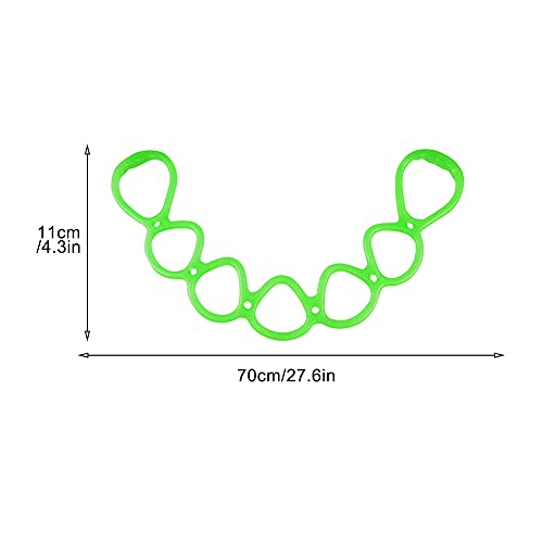 7 Ring Stretch Resistance Exercise Band, Workout Bands Yoga Stretching for Home Fitness, Foot, Leg and Arm Exerciser Stretch Band, Center Workout Walking Exercise - color: Green