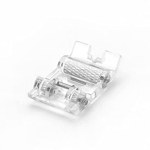 TISEKER Roller Presser Foot for Leather, Vinyl | For All Low Shank Singer, Brother, Babylock, Euro-Pro, Janome, Kenmore, White, Juki, New Home, Elna and More Sewing Machines