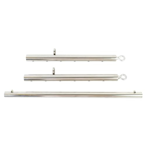 Black Expandable Spreader Bar Set Sports Pilates Training Tools Kit - color: Silver