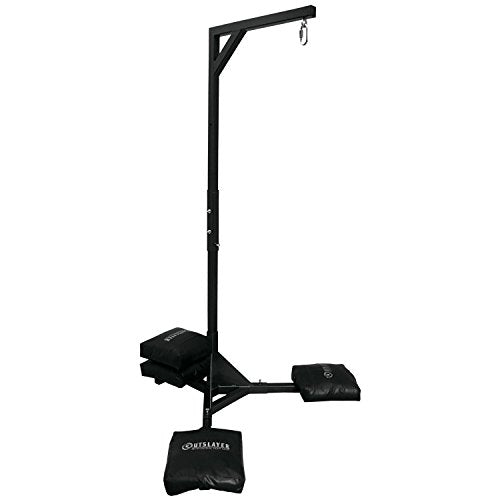 Outslayer Heavy Duty Punching Bag Stand - 7.8ft / 6.8ft Heavy Bags up to 350lbs - Made in USA - Filled or Unfilled Sandbags - Easy Assembly - size: 7'8 Ft Heavy Duty Stand, style: With Unfilled Sand Bags