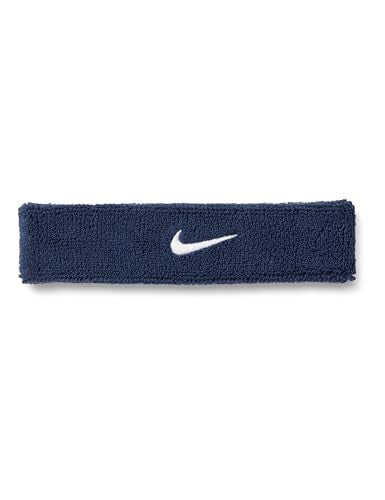 Nike Unisex Adult Swoosh Classic Headband - color: College navy/white