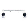 Spreader Bar Heavy Duty Expandable Exercise with 2 pcs Adjustable Strap, Yoga Training Fitness Gear, Workout Bar,Sports Gym Kit - style: Black+Black Embossed Kit