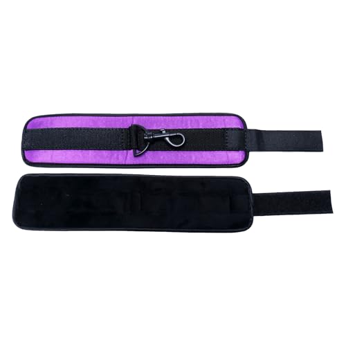 Spreader Bar Stainless Steel Vintage Black Bar with 2pcs Adjustable Straps,Sports Aid Training Fitness Gear Pilates Aid Kit, Home Restore Pilates Indoor Yoga Set - style: Fixed Black+PU Purple Kit