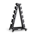 LIONSCOOL Premium Solid Steel Dumbbell Rack Stand Only, A-Frame Portable Weight Storage Organizer with Optional Tray and Wheels, Perfect for Home Gym Fitness Storage (200LBS/300LBS/700LBS Weight Capacity Available) - style: Medium, 300 LBS