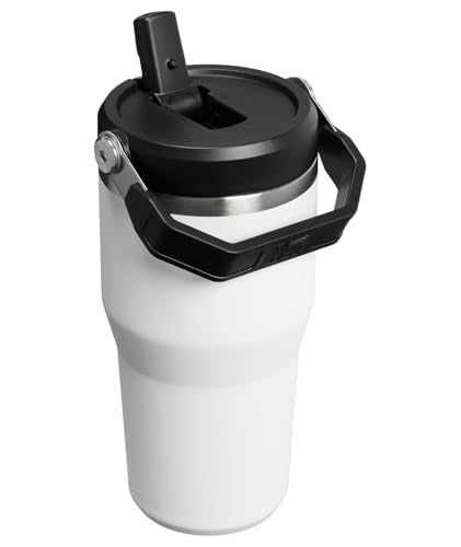 STANLEY IceFlow 2.0 Flip Straw Tumbler with Handle 20 oz | Twist On Lid and Flip Up Straw | Leakproof Water Bottle | Insulated Stainless Steel | BPA-Free | Chalk - color: Chalk, size: 20 Ounces
