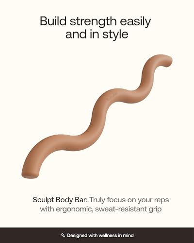 BetterMe Sculpt Body Bar – Weighted Exercise Bar for Strength Training – Home Gym Workout Barbell for Squats, Deadlifts, Curls & Full Body Workouts - color: Mocha