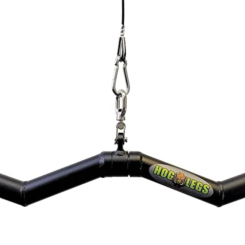 HOG LEGS 'Subprimal' Fat Grip EZ Curl Bar for Tricep Bar Exercises & Curling Bar Cable Workouts for Arms Extreme exercise machine attachments