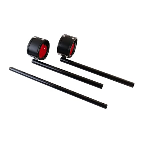 Spreader Bar Heavy Duty Expandable Exercise with 2 pcs Adjustable Strap, Yoga Training Fitness Gear, Workout Bar,Sports Gym Kit - style: Black+Black-Red Kit