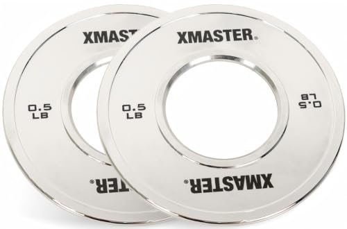XMASTER FITNESS Chrome Steel Change Plates - size: 0.5LB Pair