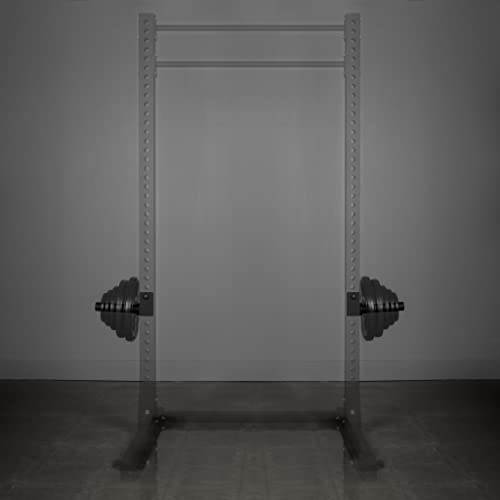 AmStaff Fitness Olympic Weight Plate Holder for Power & Squat Racks – Fits 2x2, 2.33x2.33, 3x3 Inch Tubes, 1" Hole – Storage Horns for Weight Plates on Power Rack – Pair - style: 3"x3" Tube Racks