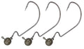 Reaction Tackle Tungsten Football Swing Jig Heads, Swinging Action Trigger Bait for Bass, Walleye and Pike, Crawfish Imitation Jig with Sharp Hooks (3-Pack) - color: Green Pumpkin, size: 3/4 Oz