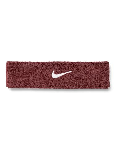 Nike Unisex Adult Swoosh Classic Headband - color: Dark team red/white