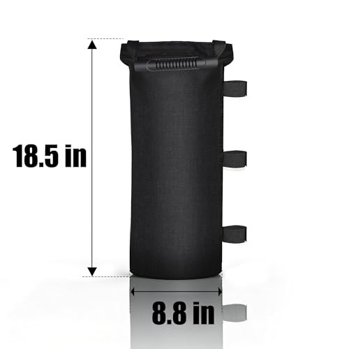 Canopy Weights Sand Bags for Weight Windproof Pop up Canopy Tent -No Handle(No Sand)-8 Pack-224LBS - color: Black(8 Pack)