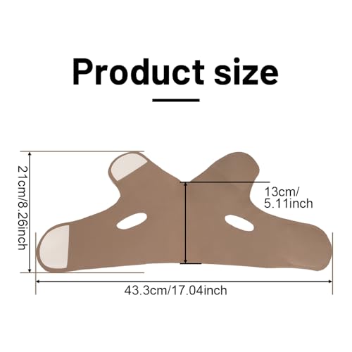 Face Strap Face Lift Belt, Comfortable VShaped Bandage Face Lift Band Face Outline Lifting Facial (Brown) - color: Brown