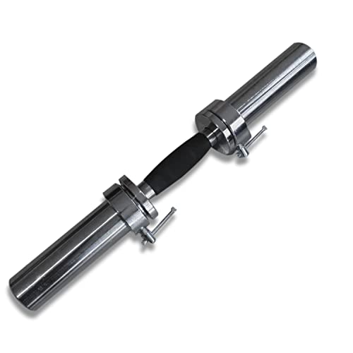 CAP Barbell Olympic Dumbbell Handles | Multiple options - style: Chrome w/Rubber Grips