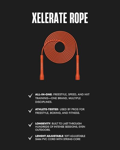 Swissskip Speed Jump Rope by Dayan Kolev, 5mm PVC Skipping Rope, Great for Beginners and Advanced Athlets, Designed for Fitness, Cardio, Boxing & CrossFit, Adjustable length with Unbreakable Handles - color: Orange