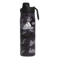 adidas Stainless Steel Metal Water Bottle 20 oz (600 mL) Screw Cap - color: Camouflage Carbon/Black/White