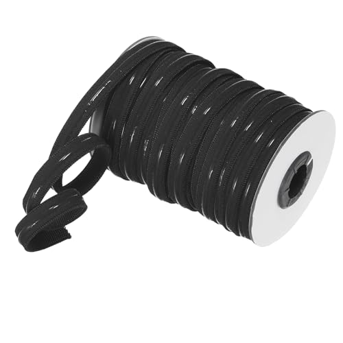 Multicolor Silicone Elastic Gripper Tape-10mm Stretch Non Slip Gripper Elastic for Garment, 5 Yards a Piece (Black) - color: Black