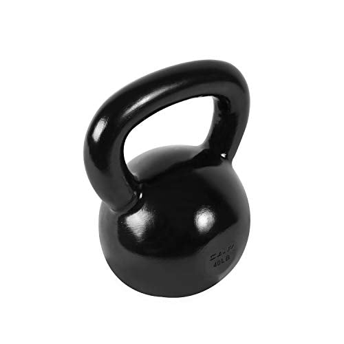 CAP Barbell Black Enamel Coated - Singles and Sets, Multiple Weight Choices - size: 40 pounds