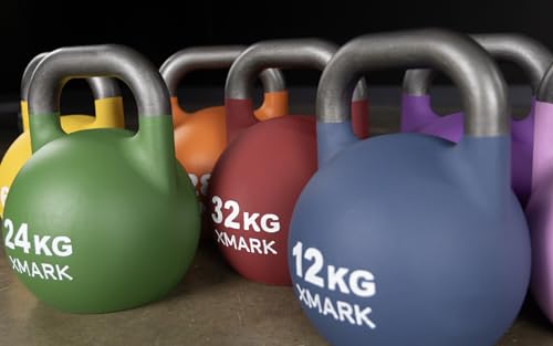 XMARK Kettlebells, Competition Kettle Bells for Strength Training, Squats, Deadlifts,Kettle Bell Swings, Exercise Equipment for Home and Gym - Available in Sizes From 8kg to 32kg - color: 05) 24 KG Kettlebell