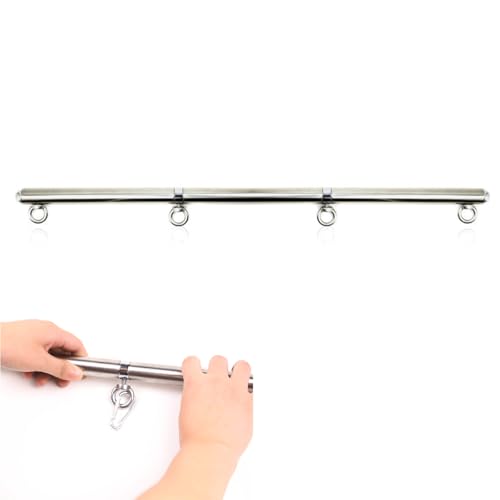 Adjustable Pilates Bar - Stainless Steel Portable Home Gym Equipment, 3 Detachable Sections 25-Inch for Yoga Strength Training (Silver B) - color: Silver B
