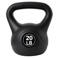 ALTLER Vinyl Plastic Concrete Kettlebell 10-50LBS Safe Strength Training Kettlebell Anti-Slip Grip Weight for Home Workouts and Men/Women/Beginners - size: 20LB