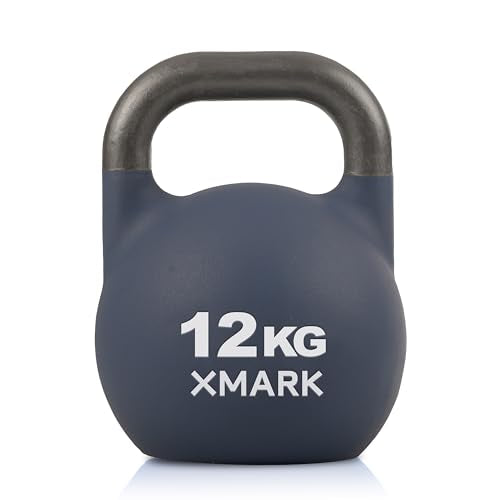 XMARK Kettlebells, Competition Kettle Bells for Strength Training, Squats, Deadlifts,Kettle Bell Swings, Exercise Equipment for Home and Gym - Available in Sizes From 8kg to 32kg - color: 02) 12 KG Kettlebell
