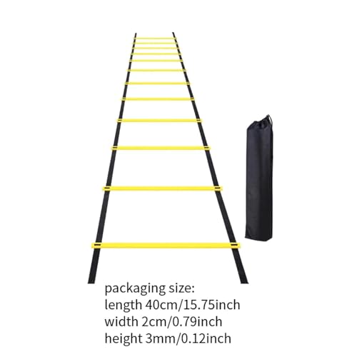 Vaveren Football Agility Ladder Speed Ladder Portable Stairs Fitness Training Jumping Hurdles with Storage Bag Outdoor Sports Folding