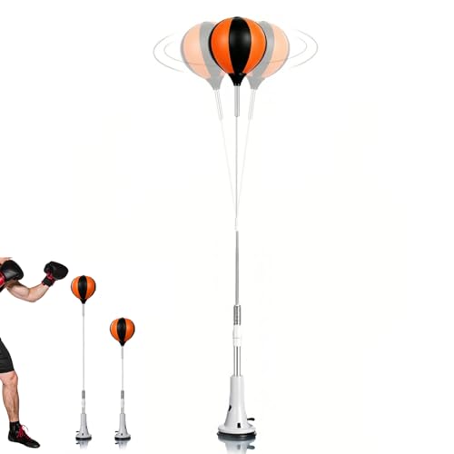 Adjustable Punching Bag with Suction Cup Base & Reflex Ball Set, Fast Bounceback Reflex Boxing Bag, Boxing Training Equipment, for Teens Adults, Speed, Agility, Stress Relief, Home Fitness Equipment