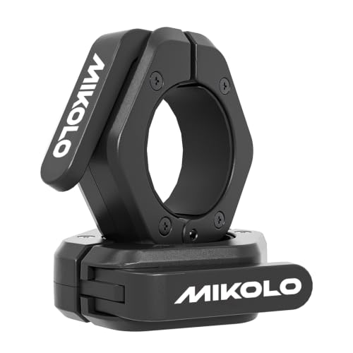 Mikolo Barbell Clamps,2-Inch Olympic Barbell Clips with Anti-Slip TPR Lining and Quick Release for Home and Gym Use - color: Black, style: Magnetic