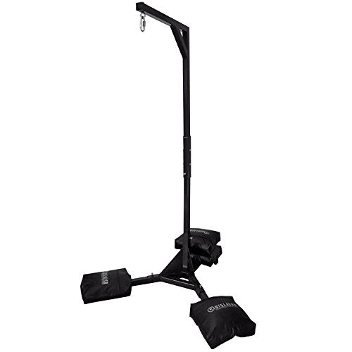 Outslayer Heavy Duty Punching Bag Stand - 7.8ft / 6.8ft Heavy Bags up to 350lbs - Made in USA - Filled or Unfilled Sandbags - Easy Assembly - size: 7'8 Ft Heavy Duty Stand, style: With Unfilled Sand Bags