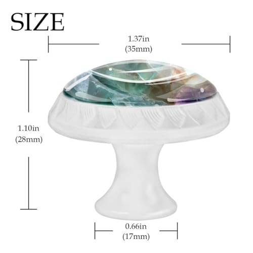 4 Pack White Cabinet Knobs Round Drawer Pulls, Agate Marble Drawer Handles, Kitchen Hardware for Dresser Drawers Closets Cupboard Bathroom Bedroom Home Decor - color: Agate Marble