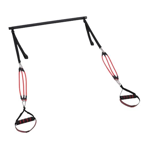 Pilates Bar Kit with Fitness Bands,Pilates Yoga Home Gym Equipment,Offers Adjustable Levels,Latex Pilate Workout Equipment for Legs Hip Waist Arm Exercise Women and Men