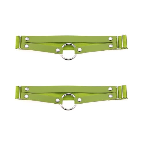 Adjustable O-ring Leg Garter, Elastic Thigh Garters Belt for Women, 1 Pair - color: Green