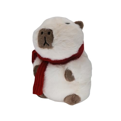 Rock Climbing Chalk Bag – Cute Plush Chalk Bag for Bouldering, Gym, Indoor & Outdoor Climbing – Drawstring Closure, Adjustable Waist Belt – Fun Character Design for Climbers - color: Capybara Scarf