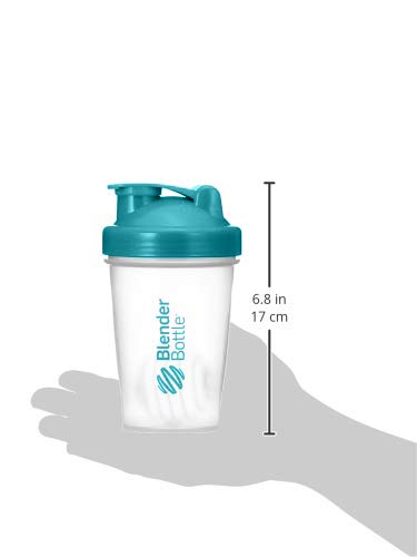 BlenderBottle Classic Shaker cup/Diet Shaker/Protein Shaker with Blenderball / 590ml - clear teal