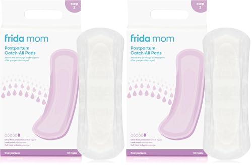 Frida Mom Postpartum Pads, Leak Proof Feminine Care Maxi Pads, 6 Layers of Protection for Maximum Absorbency (18ct) (Pack of 2) - size: 18 Count (Pack of 2)