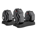 ATIVAFIT Adjustable Dumbbell Set of 2, 5–88LB Quick Dial Free Weights with Double Safety Lock, Anti-Slip Steel Handle & Storage Box, Space Saving Home Gym Equipment for Full Body Strength Training, Suitable for Home Fitness Users - color: Black-88lbs