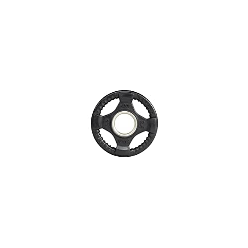 Body-Solid Rubber Coated Olympic Weight Plate (1), with Anti-Slip Grip - Perfect for Strength Training, Home Gym, and Barbell Workouts - style: 2.5lbs.