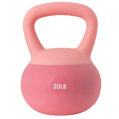 ALTLER Soft Kettlebell 10-50LBS Safe Strength Training Kettlebell Anti-Slip Grip Weight for Home Workouts and Men/Women/Beginners - size: 20LB