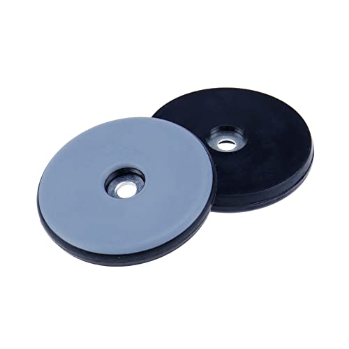 Teflon Furniture Sliders with Screws, Round, 2In-8Pcs | Secure Fit, Stainless Washers, Hardwood Floor Protection & Easy Moving, for Chair Table Sofa - style: Round