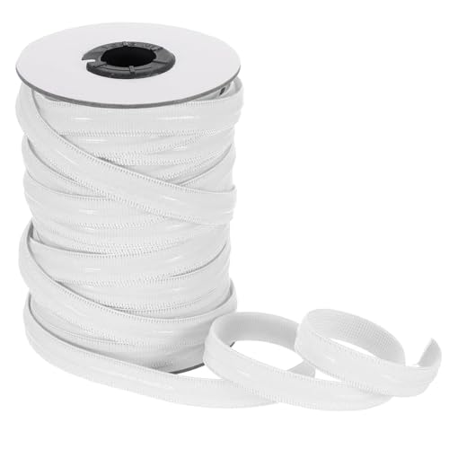 AUNHIRU Multicolor Silicone Elastic Gripper Tape-10mm Stretch Non Slip Gripper Elastic for Garment, 5 Yards a Piece (White) - color: White