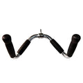 Lat Cable Machine Attachment Curl Pulldown Barbell Revolving Bar, Multi-Exerciser Cable Attachment, Solid Steel Tricep Press Down Bar with Rubber Handgrips & Revolving Hanger - color: M