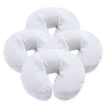 London Linens Pack of 4, Premium Extra Thick 100% Cotton Flannel Massage Tables Face Cradle Covers Cozies Fitted - Includes 4 pcs (White) - color: White, size: 4
