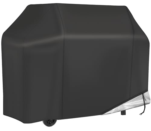 NEXCOVER 58 inch Grill Cover for Outdoor Grill, Waterproof BBQ Cover, Fade Resistant Gas Barbeque Cover, Fits Grill of Weber, Brinkmann, Nexgrill, Black Barbecue Cover. - size: 58"