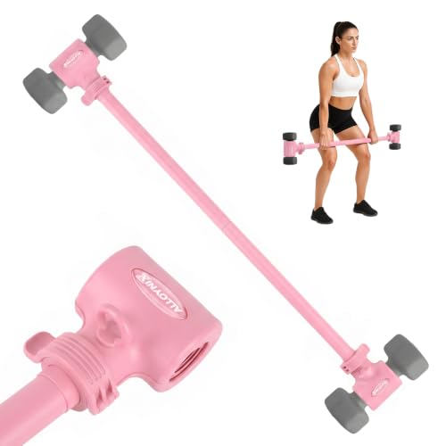Pink Dumbbell to Barbell Converter 2.0 – Transform Dumbbells into Barbell Set for Home Gym, Adjustable Weight Bar with Anti-Slip Foam Grip, Steel Clamp & 200LB Max Capacity, Compatible with Standard Dumbbells