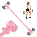 Pink Dumbbell to Barbell Converter 2.0 – Transform Dumbbells into Barbell Set for Home Gym, Adjustable Weight Bar with Anti-Slip Foam Grip, Steel Clamp & 200LB Max Capacity, Compatible with Standard Dumbbells