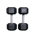 Rep Fitness Rubber Hex Dumbbell(s) - Singles (55LB +) and Pairs (5LB - 50LB) - Low Odor, Fully Knurled Handle - style: 35 LB Pair